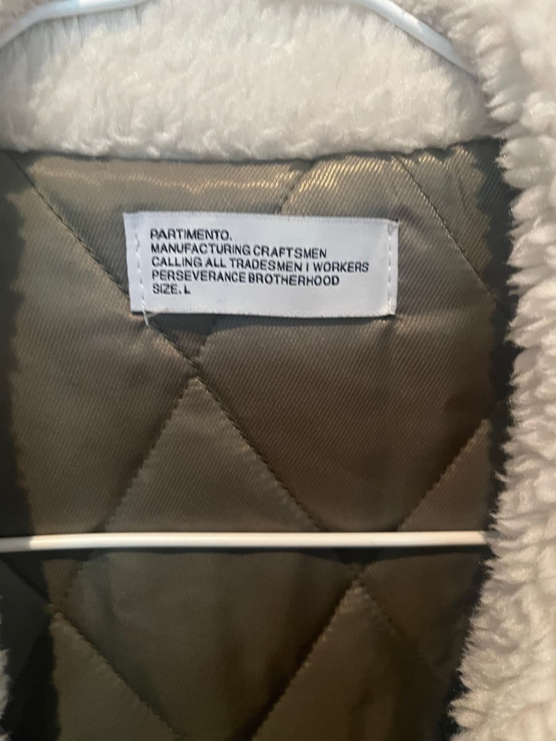 파르티멘토 무스탕 점퍼 L 카키 상품이미지2