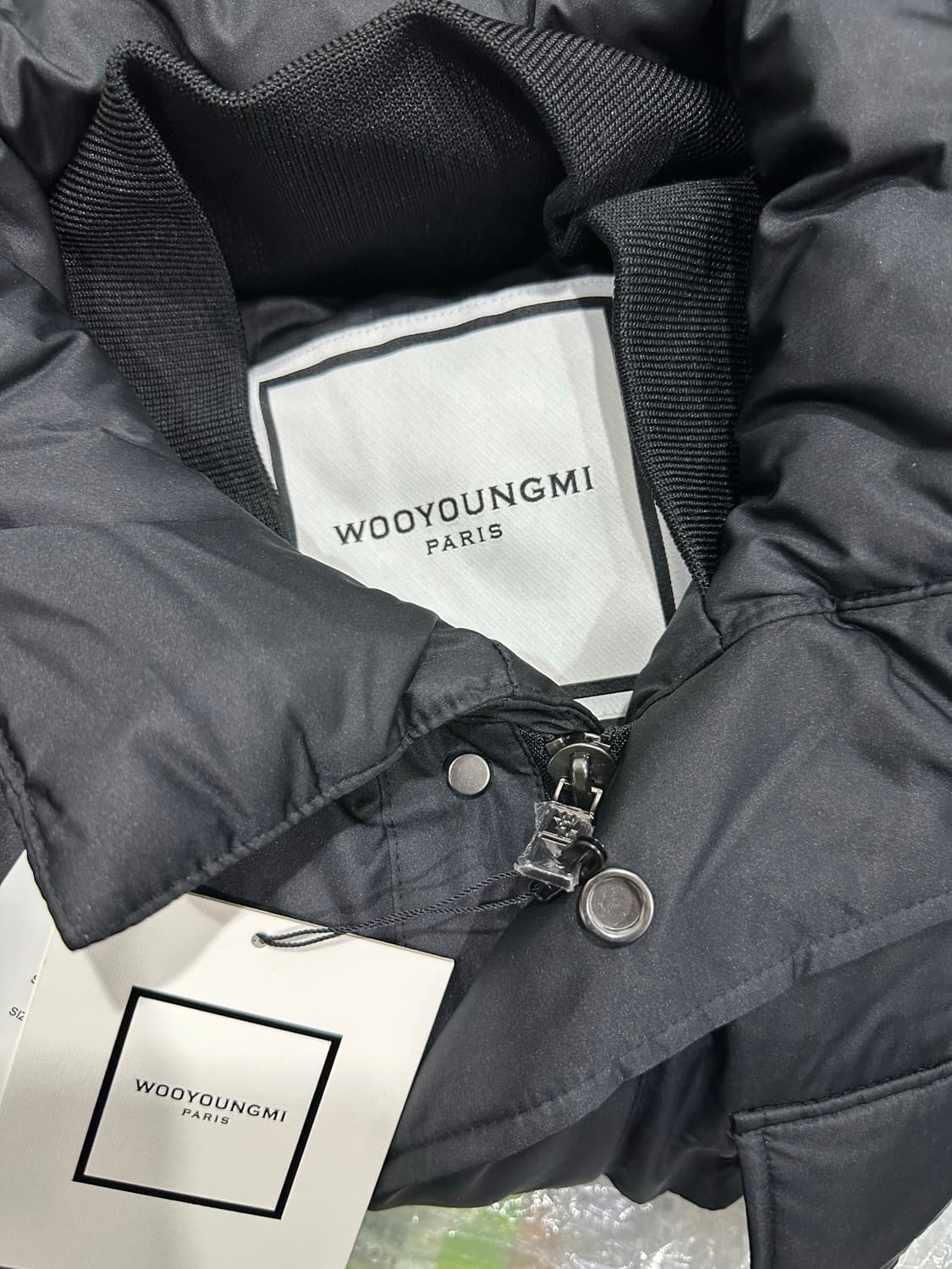 우영미 하이넥 다운 점퍼 블랙 W223DN02960B 새제품 52사이즈 상품이미지2