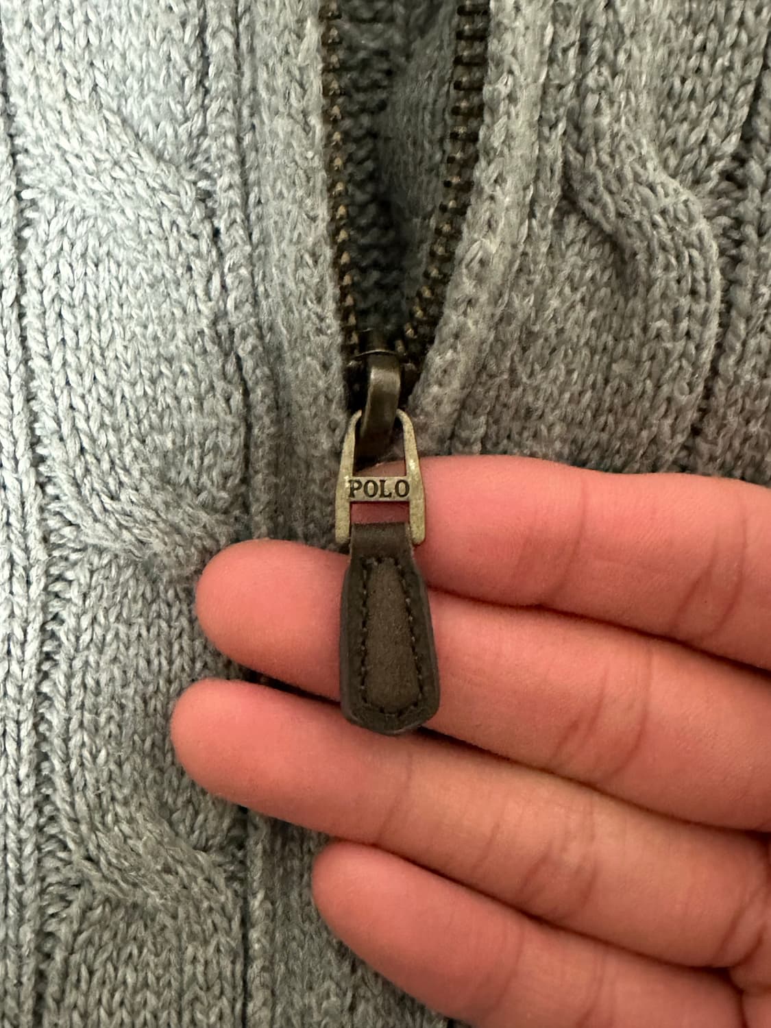 [정품]폴로 랄프로렌 케이블 니트 코튼 풀 지퍼 스웨터 상품이미지4