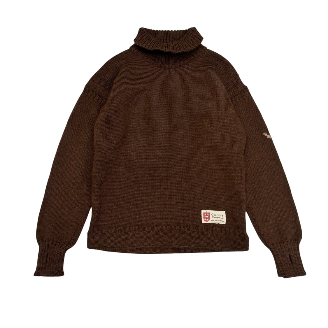 건지울른스 브라운 터틀넥 피셔맨 스웨터 상품이미지1