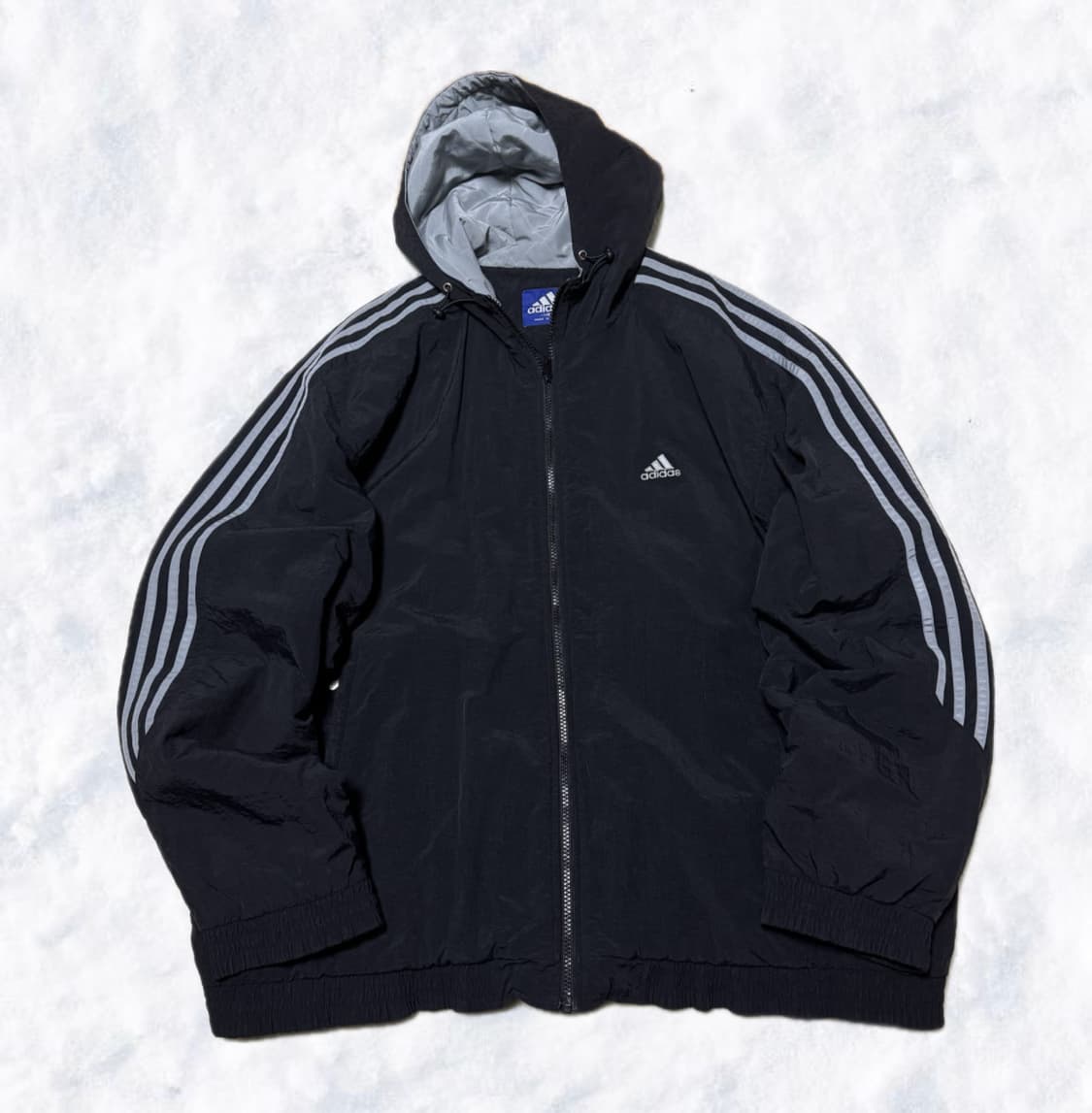 아디다스 블랙 그레이 누빔 점퍼 상품이미지3