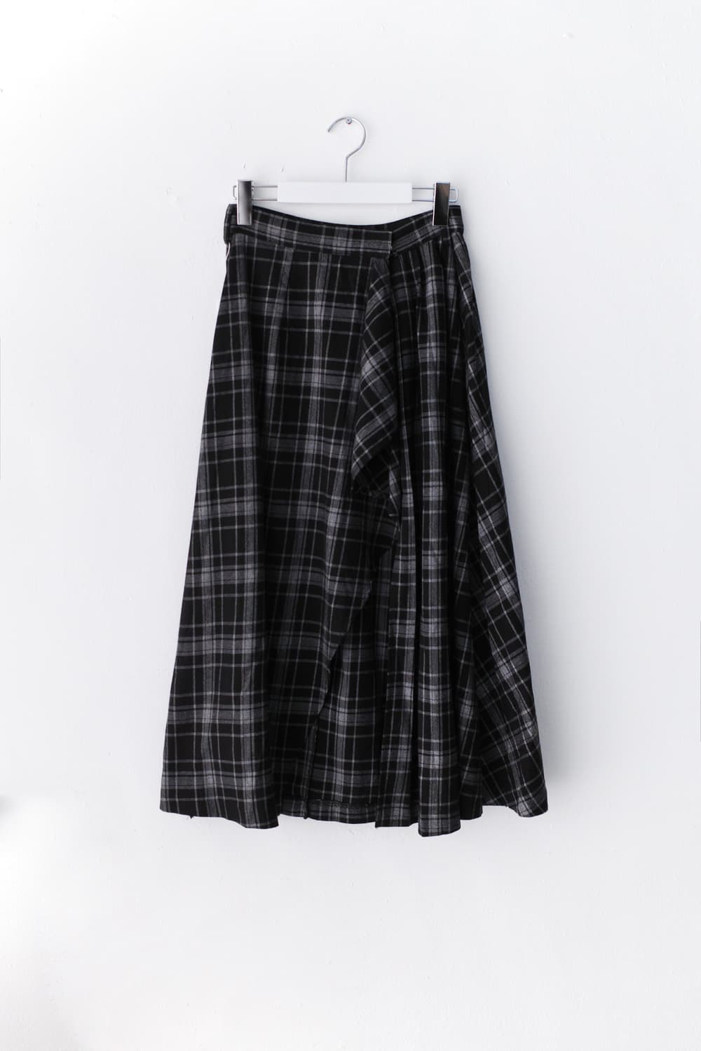check frill layerd wrap skirt  상품이미지1