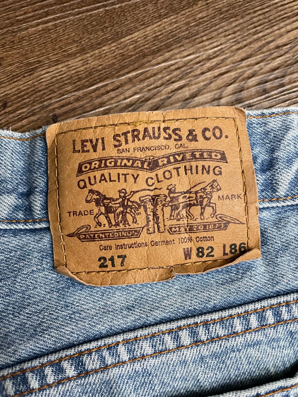 90s 리바이스 217 오렌지탭 데님 팬츠  상품이미지10
