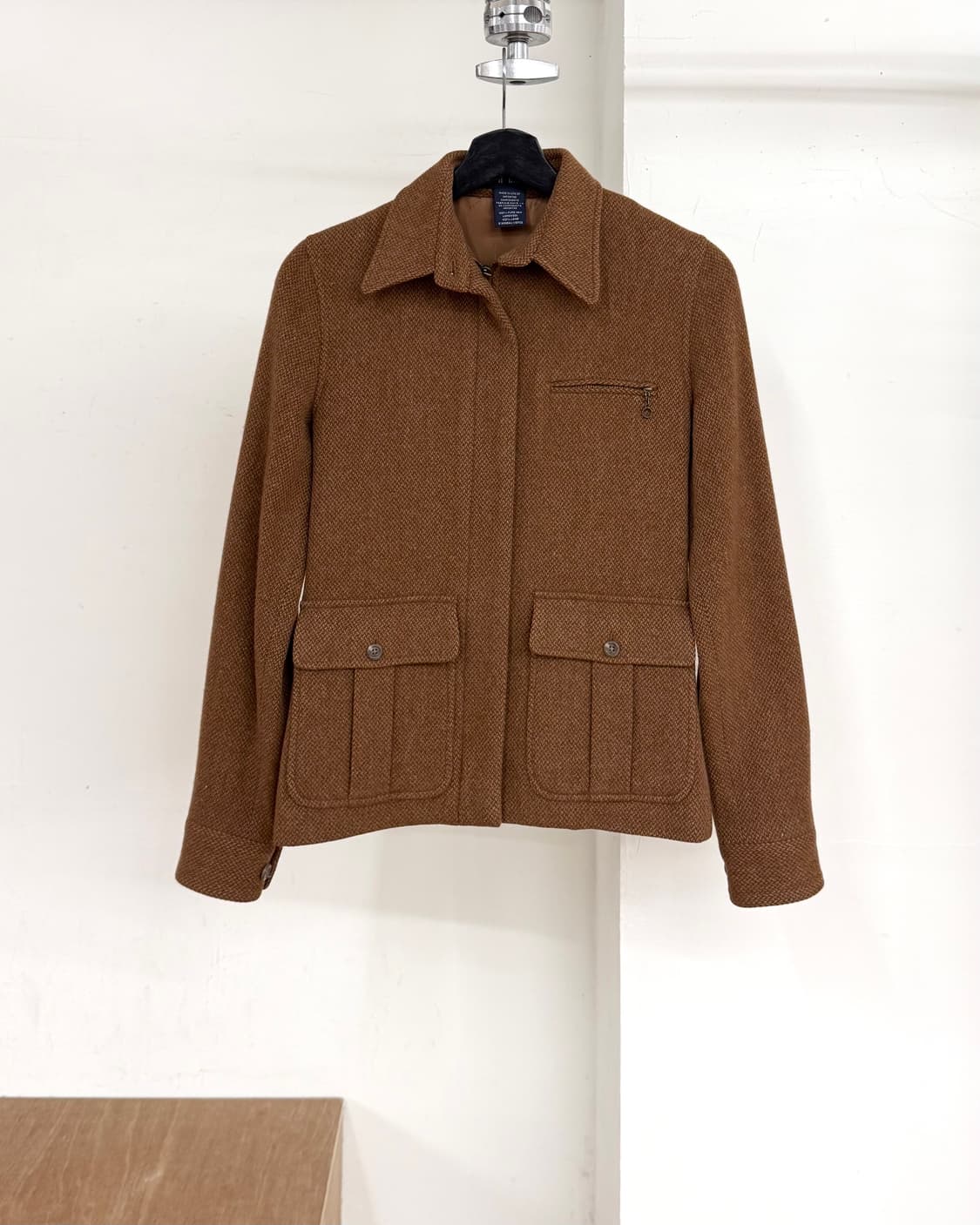 랄프로렌 브라운 울 블랜드 헤링본 블레이저 상품이미지1