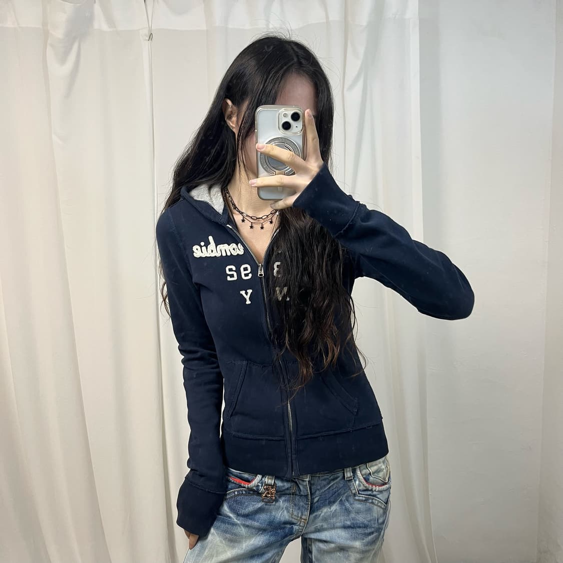 Abercrombie Navy Zip Hoodie 상품이미지1
