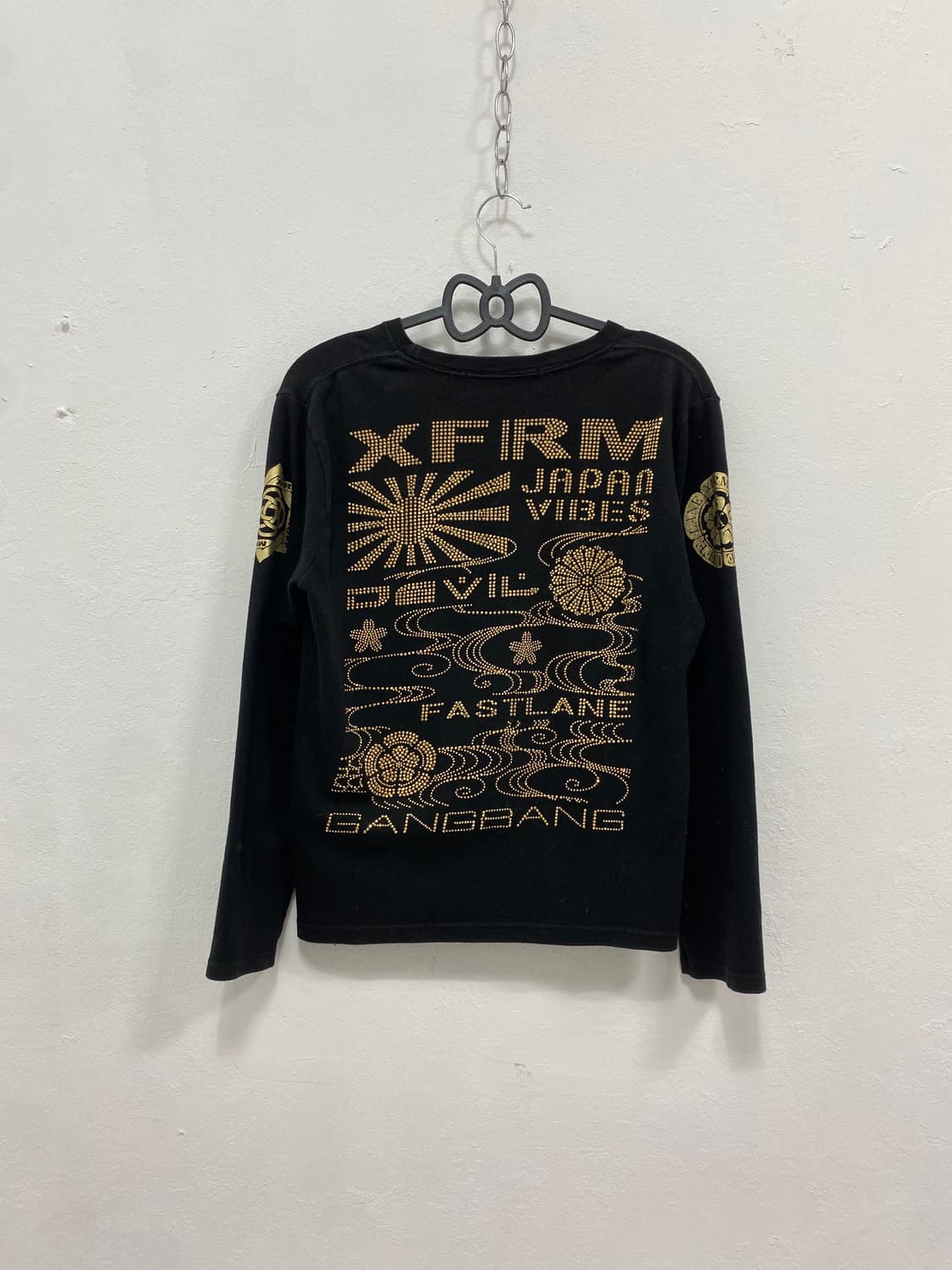 [X-FRM] y2k 펑크 골드 큐빅 롱슬리브 상품이미지4