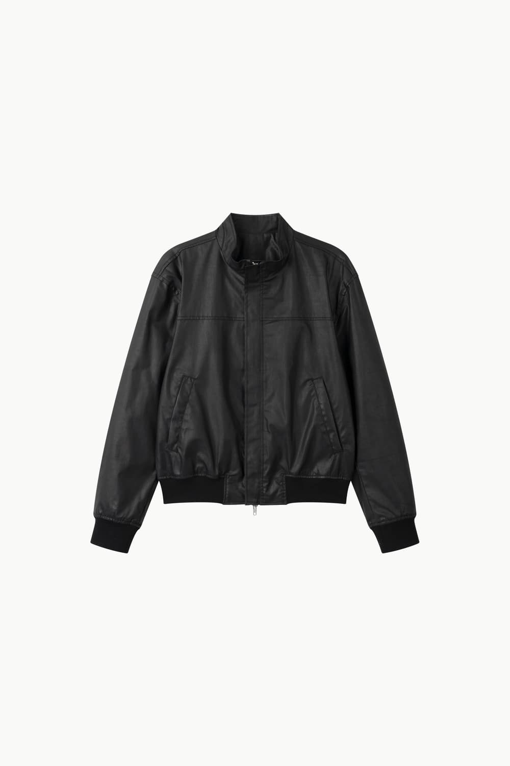 [L] lundy 런디 어반 크롭 왁스 자켓 블랙 상품이미지1