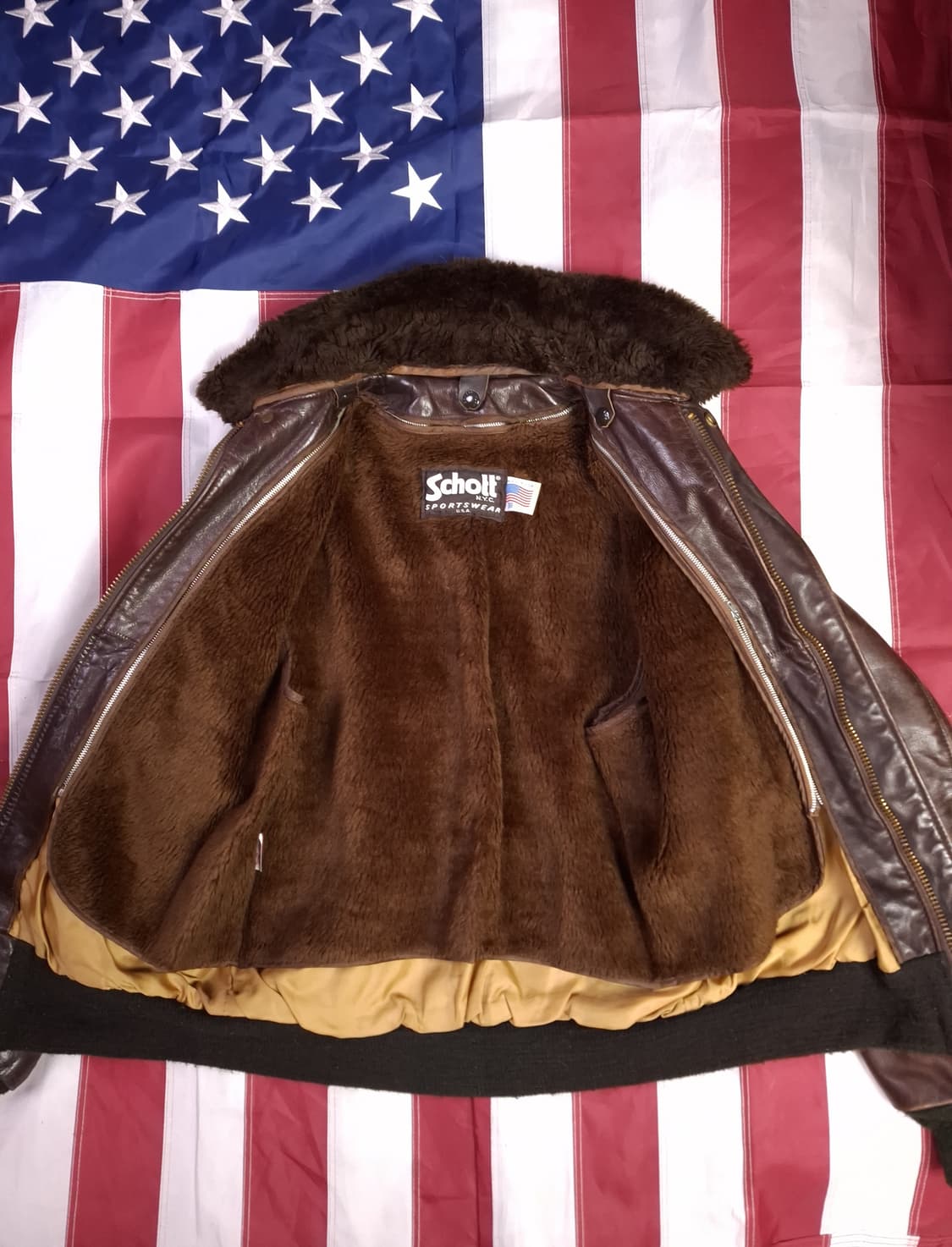 오리지날 미국제조 쇼트184S G-1 리얼레더 항공자켓 상품이미지7