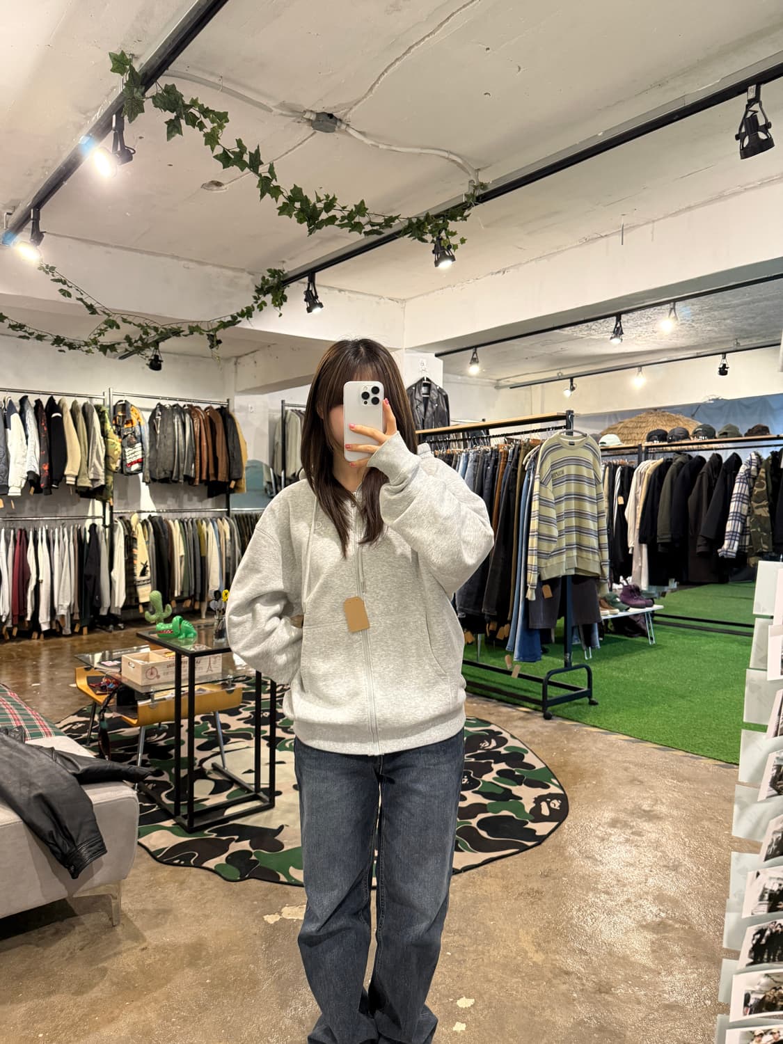 챔피온 후드집업 화이트그레이 상품이미지4