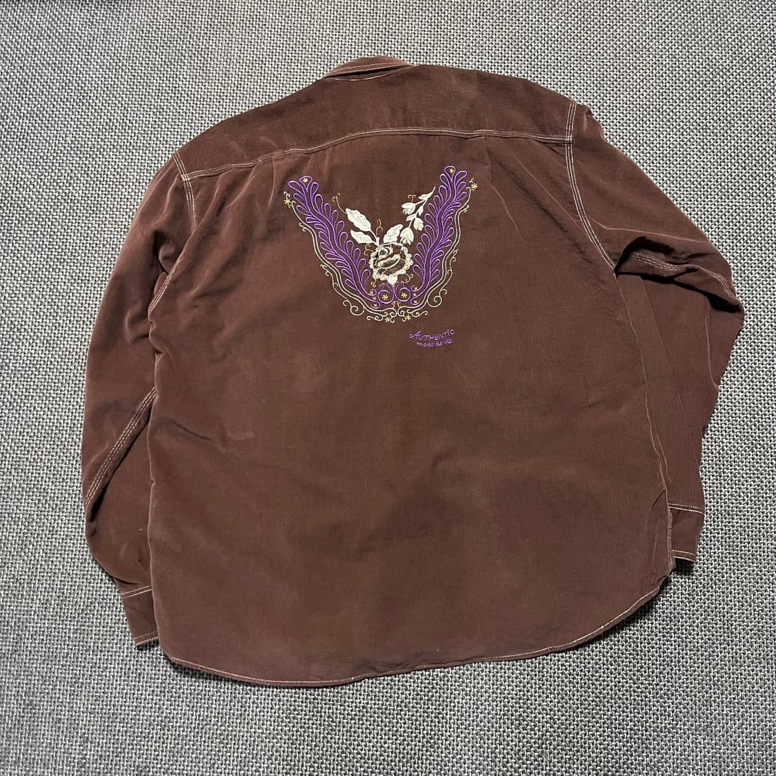 vintage 코듀로이 자수 셔츠 상품이미지3