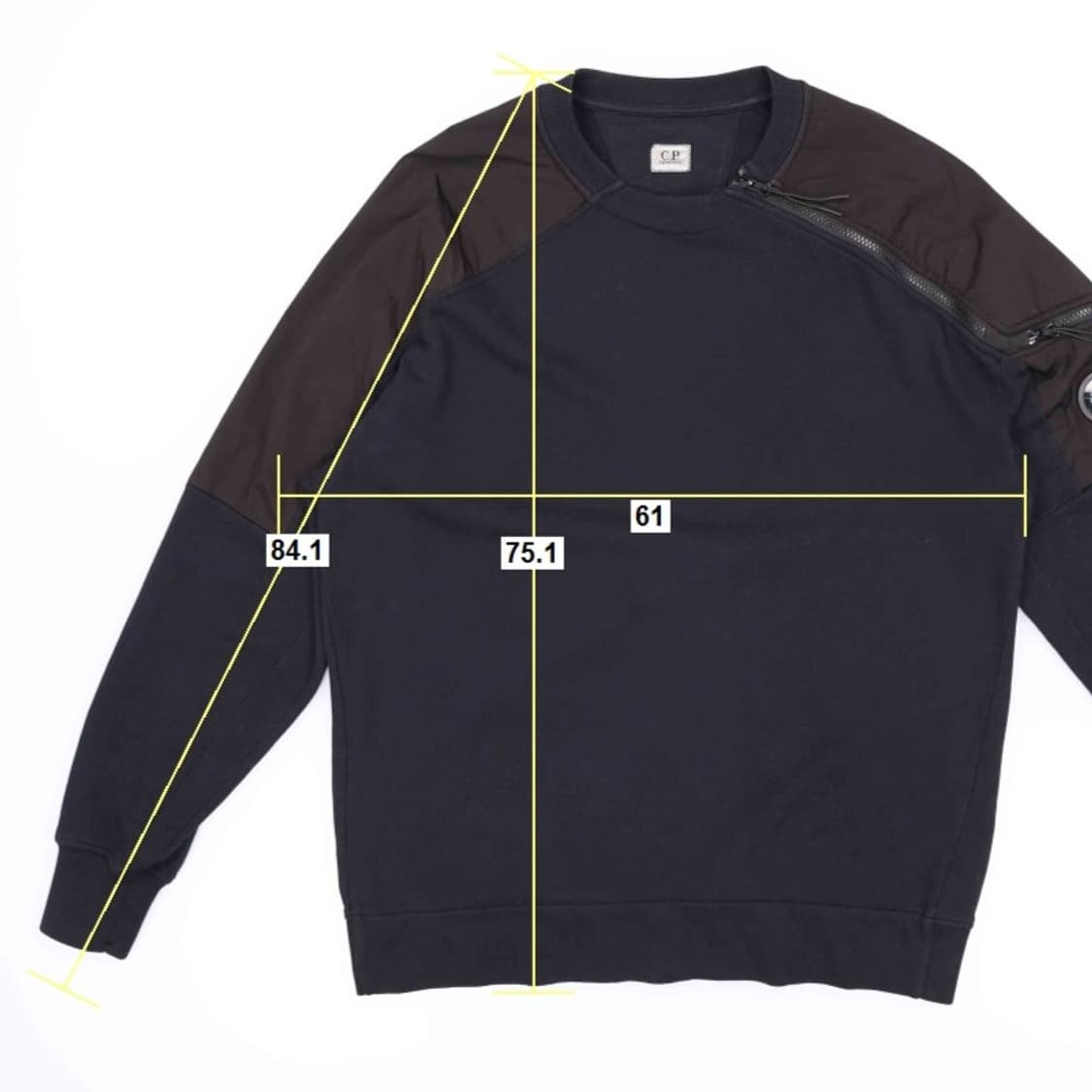 [XL] CP컴퍼니 씨피 숄더지퍼 렌즈와펜 맨투맨 블랙 3863 상품이미지10