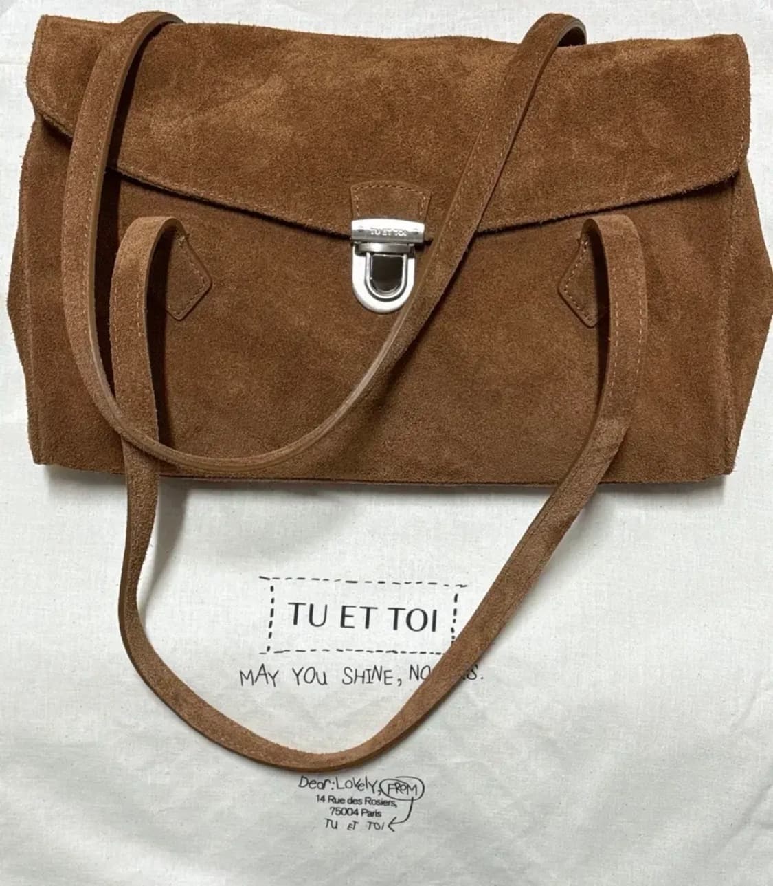 투에투아] Reve bag 레브백 (스웨이드) 카멜브라운 상품이미지2