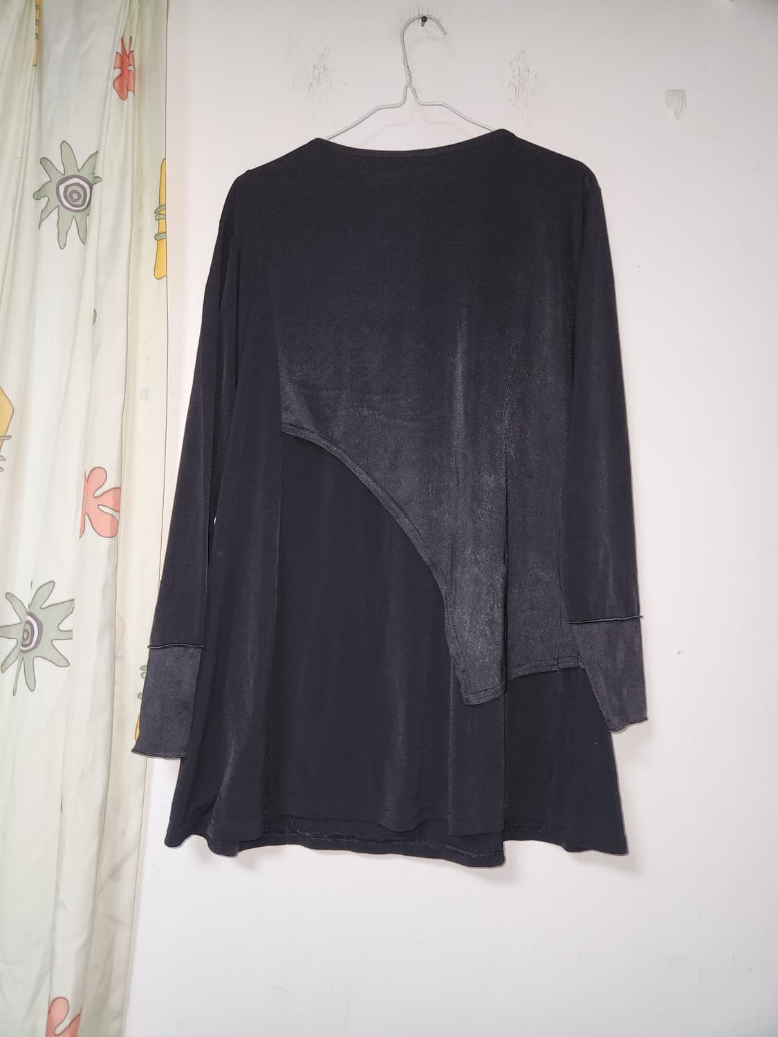 빅사이즈 블랙 레이스  장미 롱티 (88~99) 상품이미지2