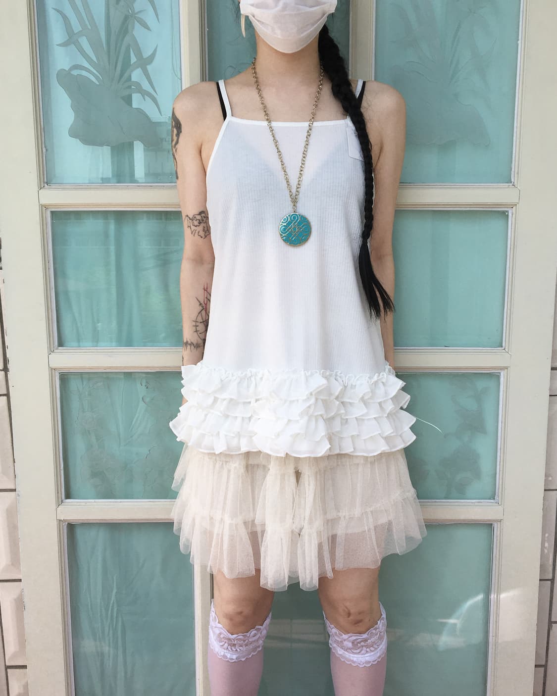 Frill layer ribbed sleeveless 상품이미지3