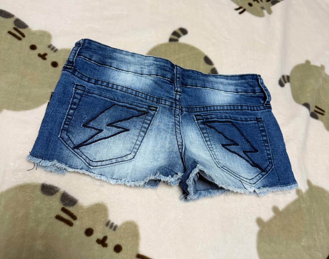 피라밋 데님 핫팬츠 상품이미지2