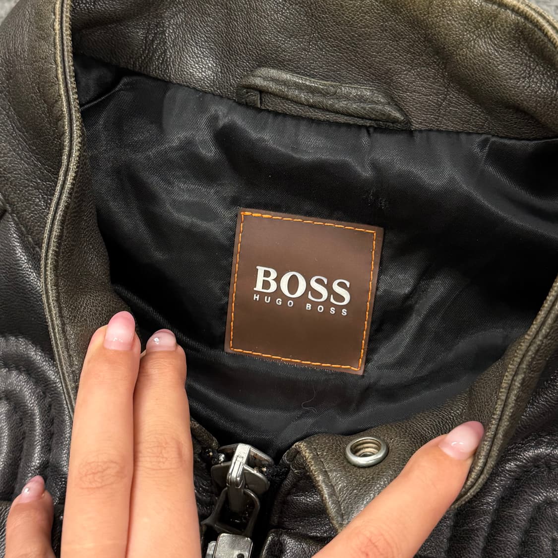 [정품] 휴고보스 엠보 모터사이클 양가죽 레더 자켓 상품이미지5