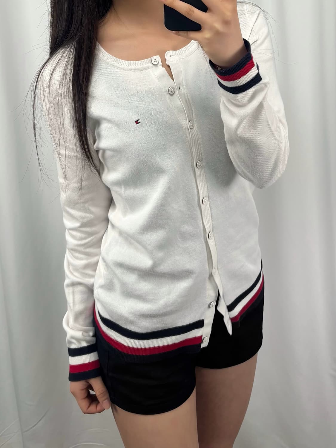 타미힐피거 화이트 가디건 상품이미지3