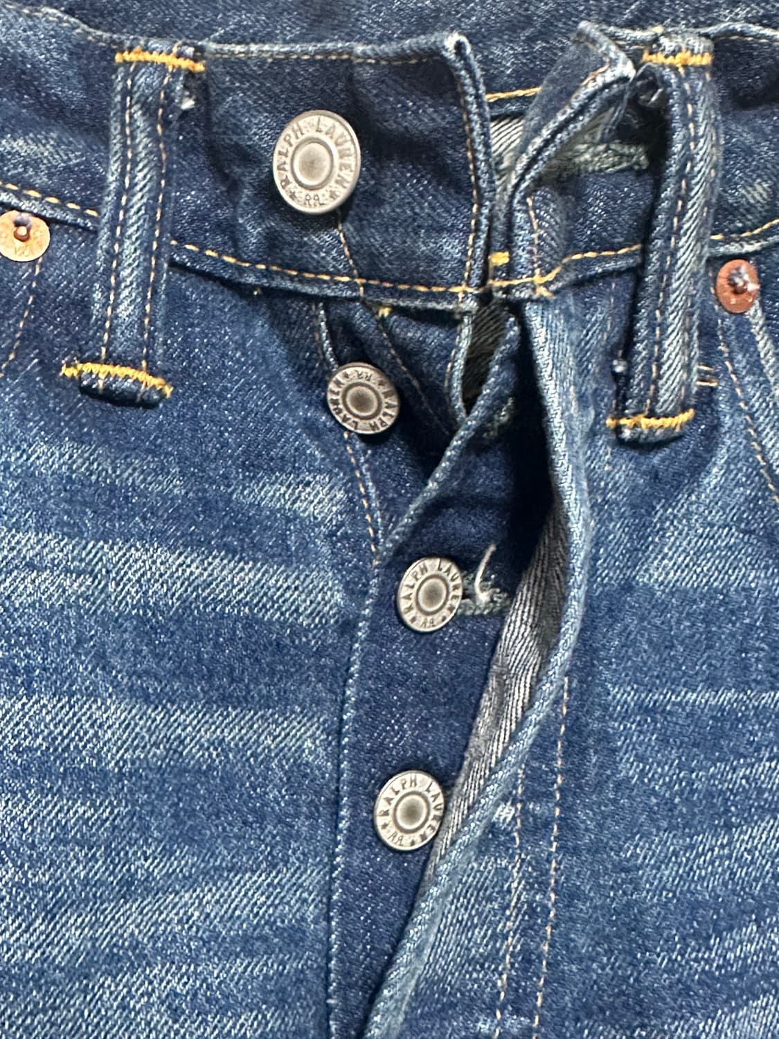 RRL 빈티지 5 포켓 제팬 우븐 셀비지 데님 상품이미지4