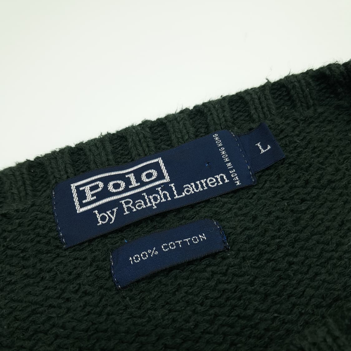 CN718 L 폴로 랄프로렌 포레스트그린 라운드 니트 스웨터 상품이미지4