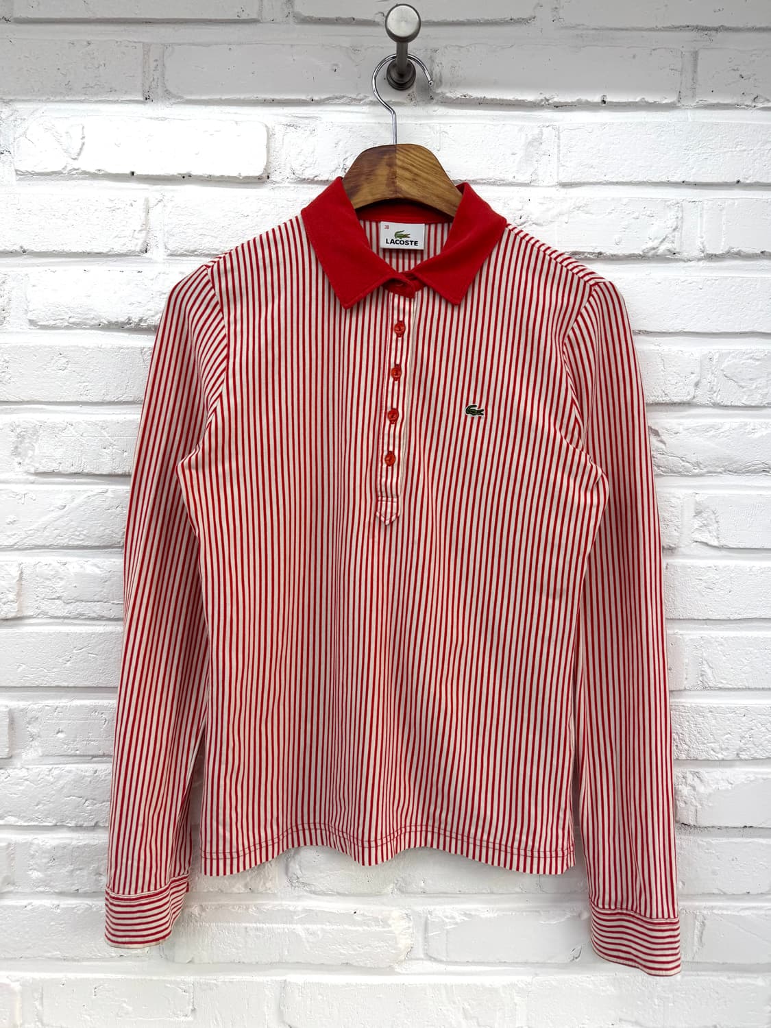 라코스테 레드 스트라이프 카라티 상품이미지3