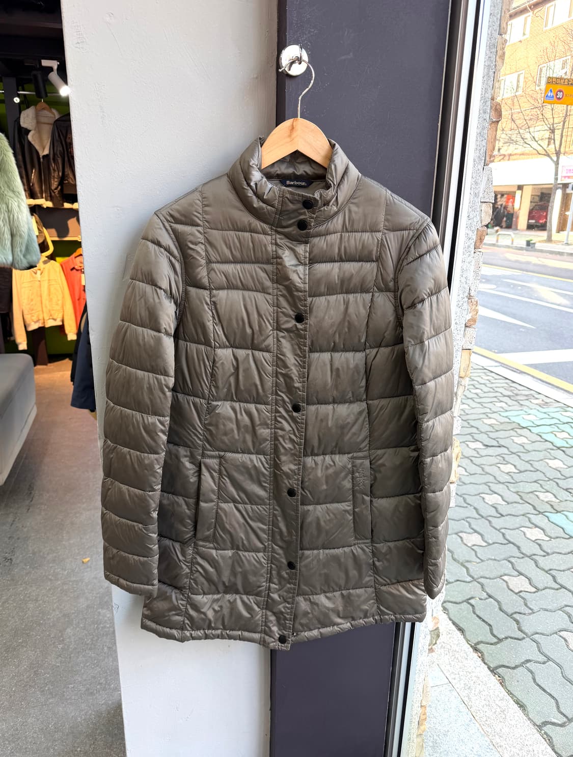 UK12/ 바버 피버다운 나일론 패딩 점퍼 상품이미지2