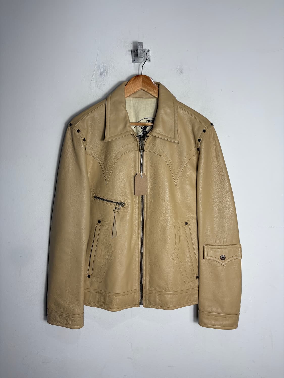 버카루 진 웨스턴 무드 가죽 자켓  상품이미지1