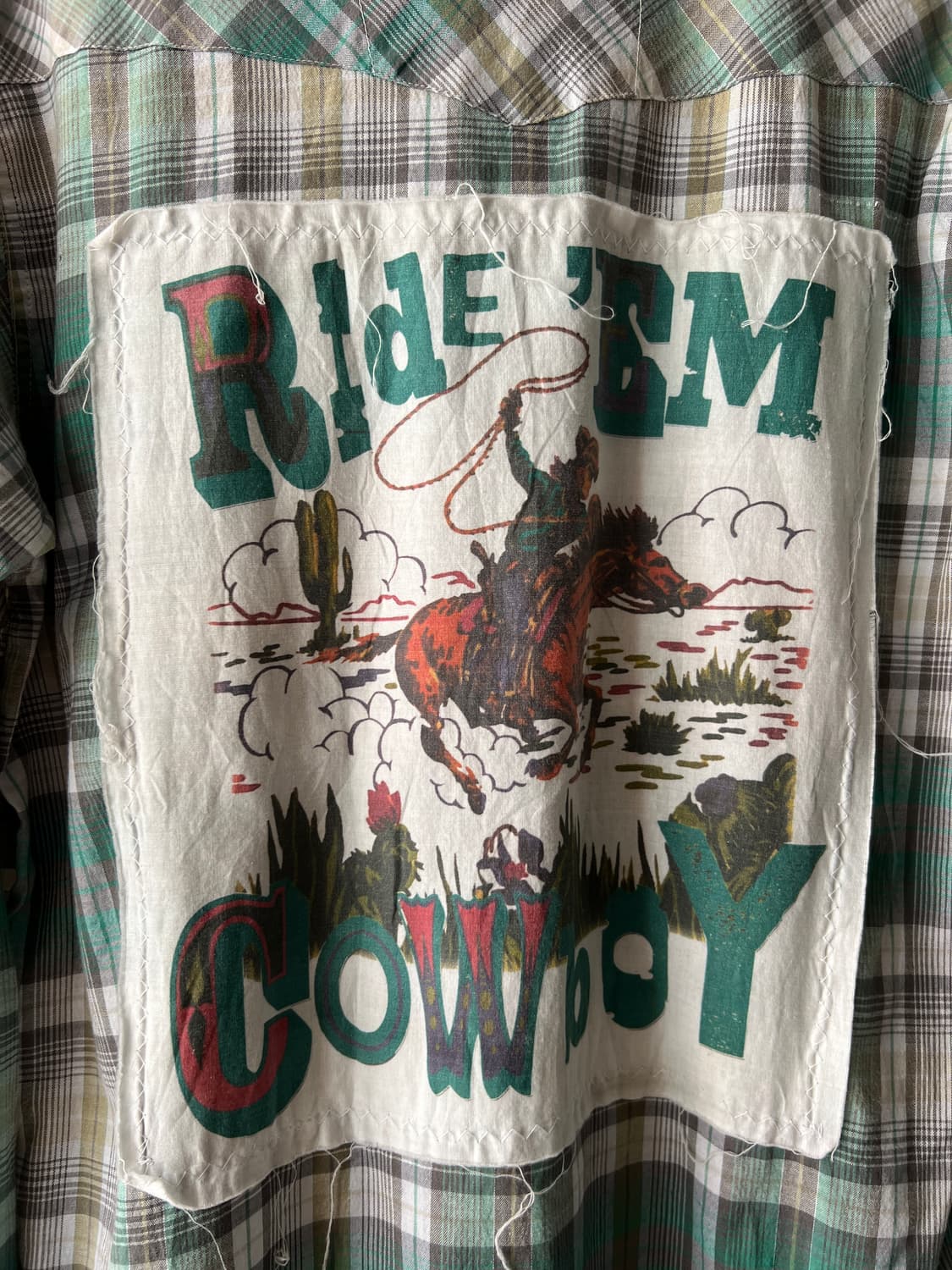 [S]USA 빈티지 COWBOY 웨스턴 버튼다운 체크셔츠 상품이미지6