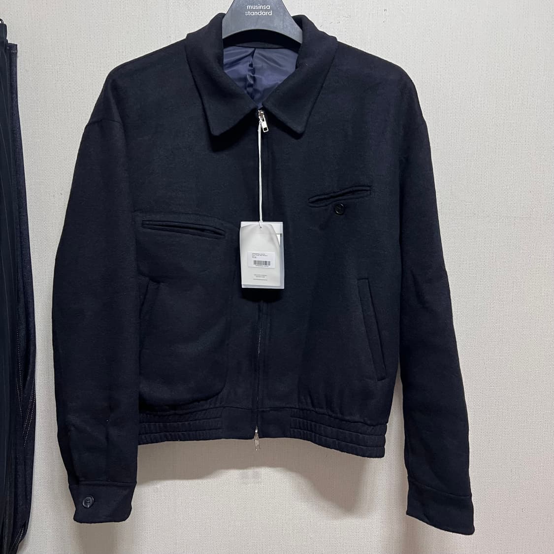 인템포무드 / 패치 포켓 울 블루종 / 네이비 / L 상품이미지4