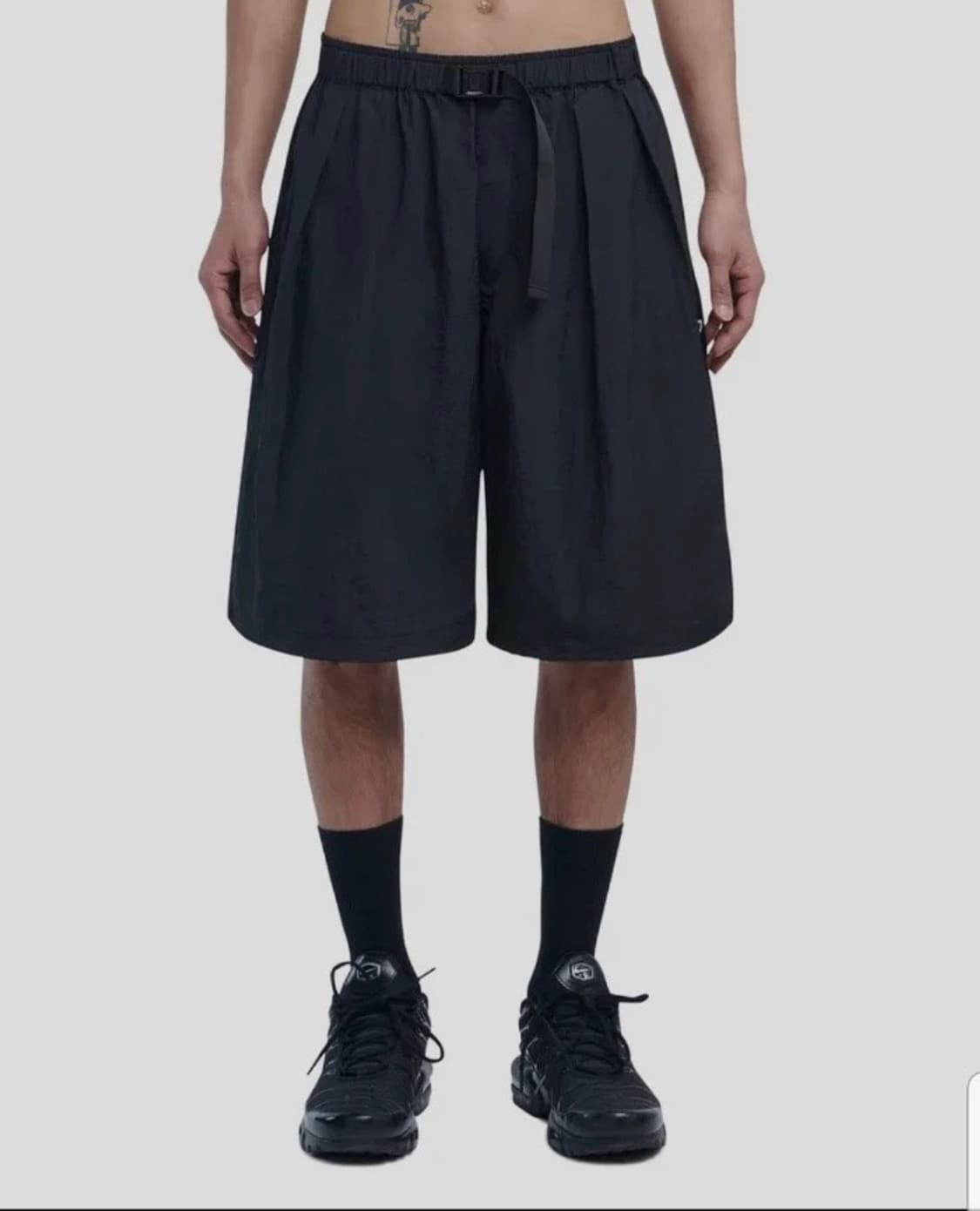 노매뉴얼 나일론 쇼츠 팬츠 블랙 L 상품이미지3