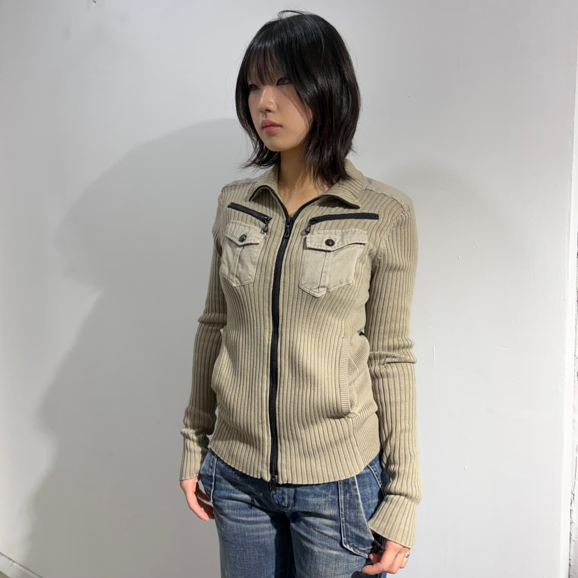 Nicole club for man니트 집업 자켓 상품이미지1