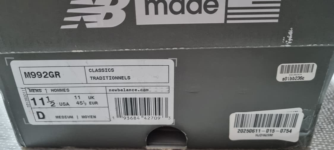 뉴발란스 992 gr 그레이 295 상품이미지6