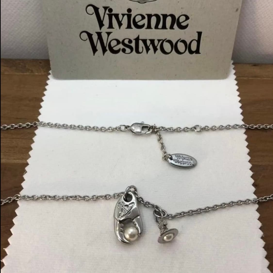 비비안웨스트우드 아카이브 집게 진주펄 orb 각인 팬던트 목걸이 상품이미지4