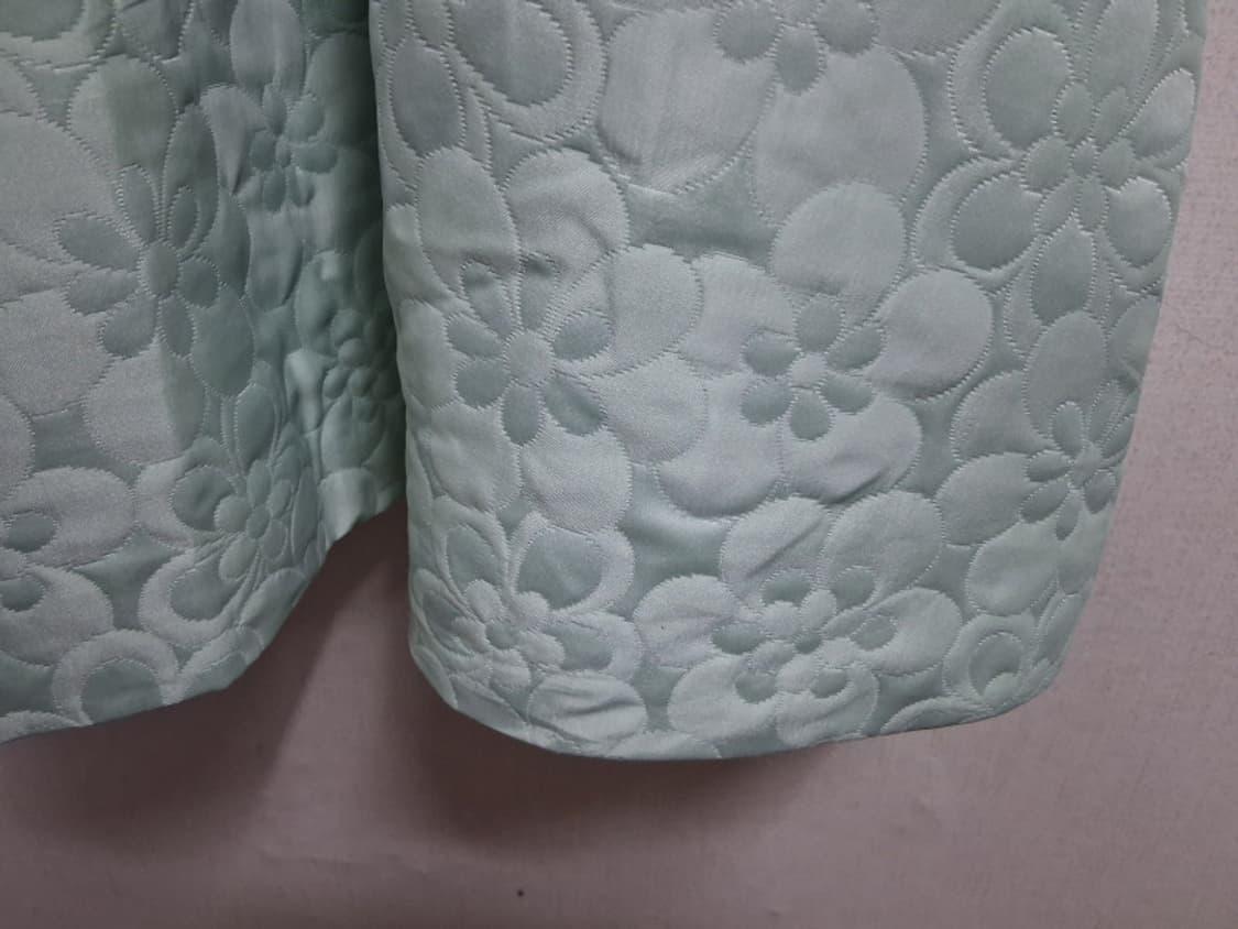 일본빈티지 mikiflle 입체플라워 패턴 민트 민소매원피스 하객룩원피스 상품이미지5