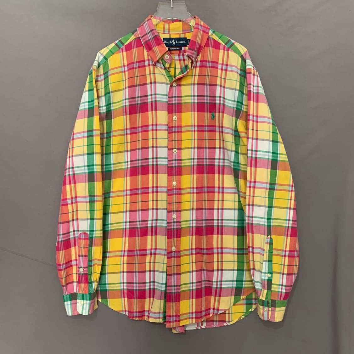 L 폴로랄프로렌 클래식핏 핑크 마드라스 체크 셔츠 상품이미지1