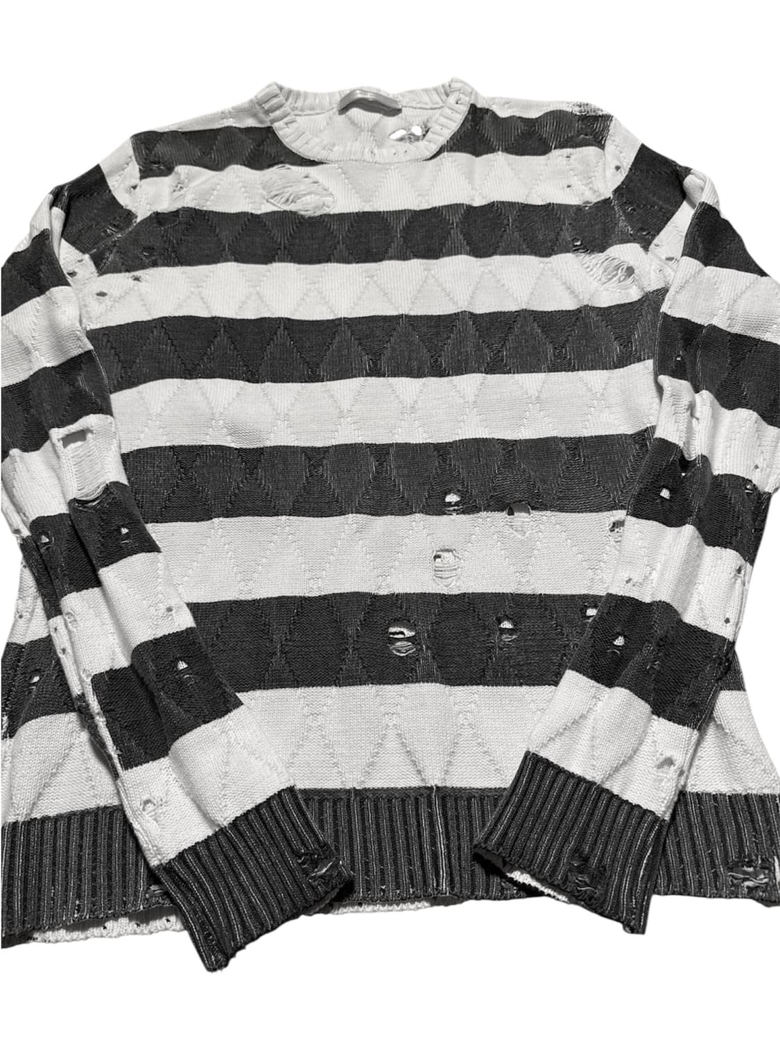 SS02 Modern Age Distressed Knit 넘버나인 상품이미지5