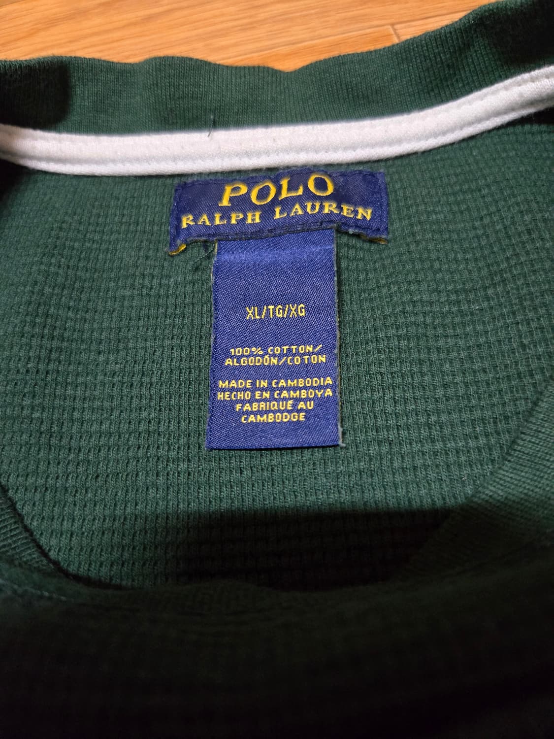 폴로 랄프로렌 와플 롱슬리브 티셔츠 그린(XL) 상품이미지6