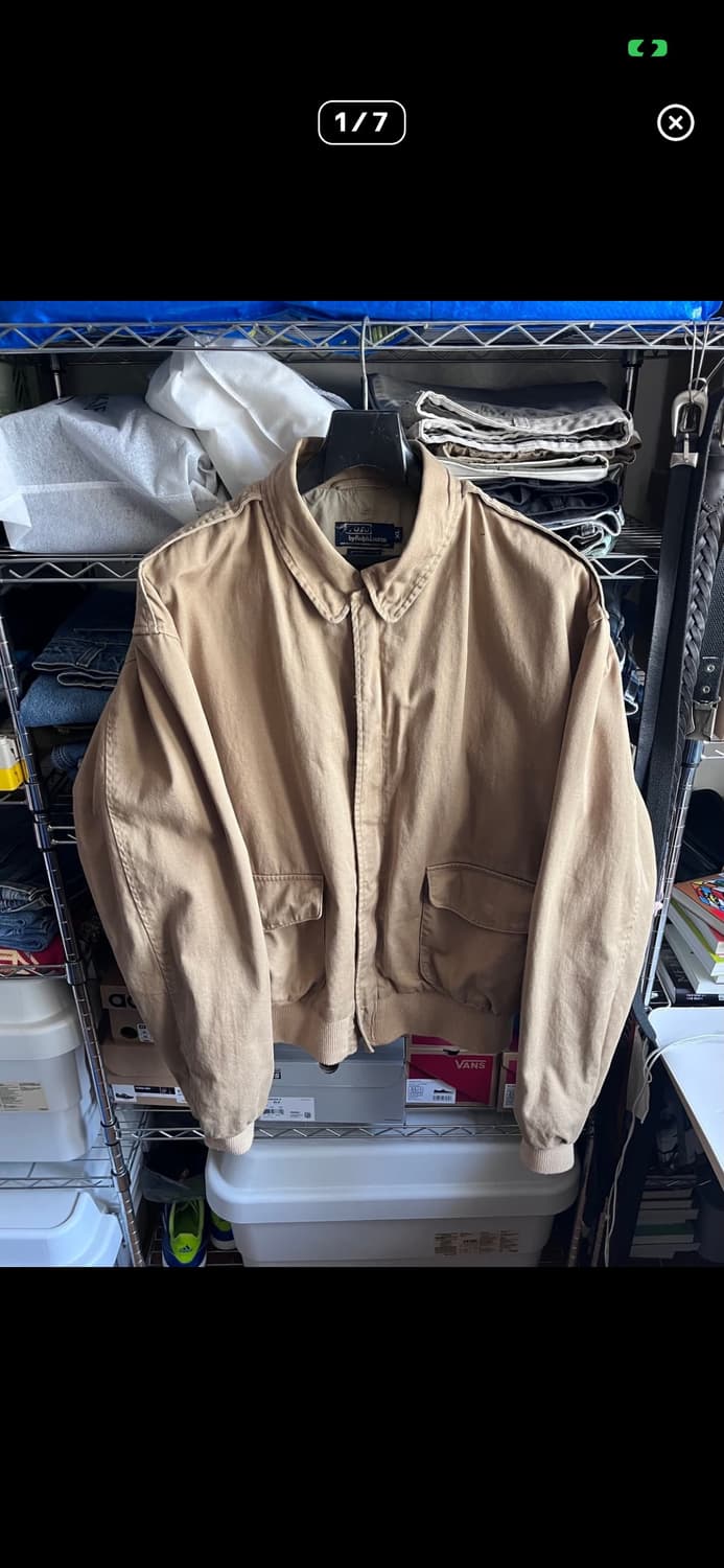 80s usa 폴로 a-2 봄버 자켓 노로고 상품이미지4