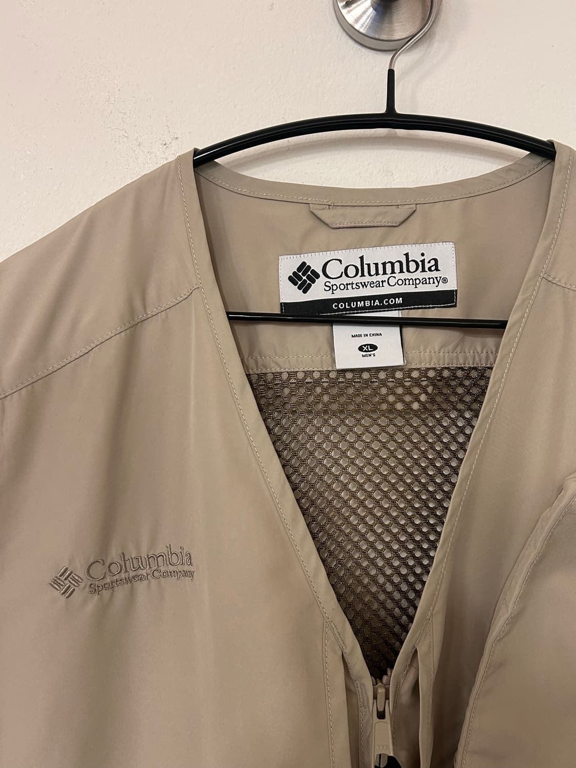 컬럼비아 남성 XL 베이지색 낚시 조끼 상품이미지2