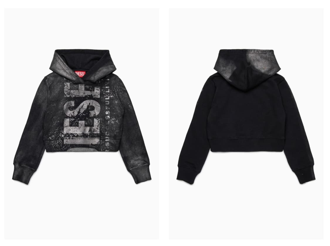 디젤 주니어 25FW 맥시로고 후드 상품이미지1