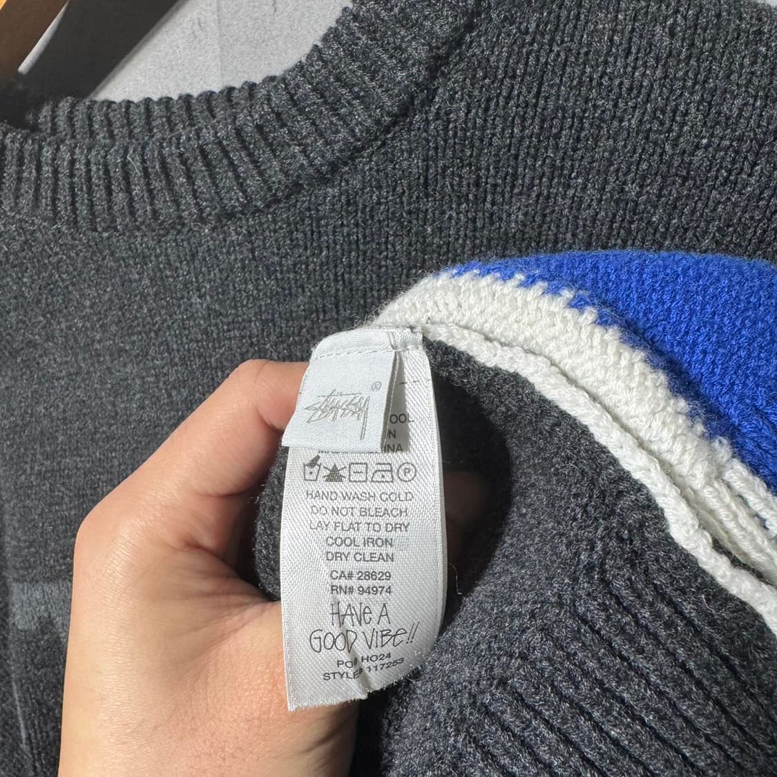 스투시 컨트라스트 스트라이프 크루 니트 상품이미지4