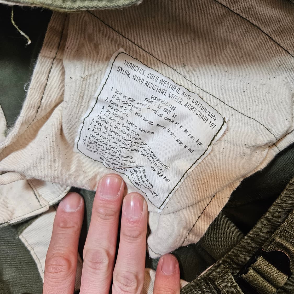 US ARMY OG -107 미군 야전 오리지널 레귤러 카고팬츠 Free 상품이미지6