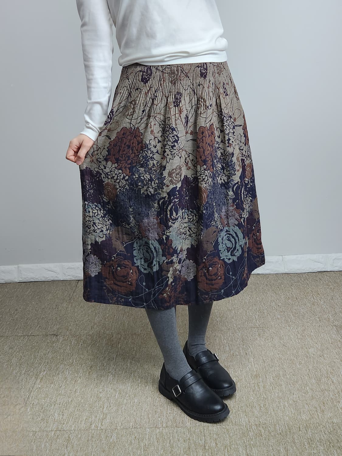 플로럴 자수 스커트 상품이미지2