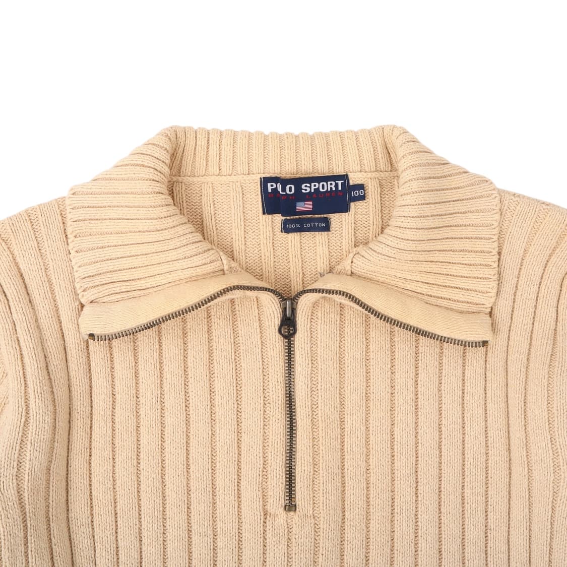 90s 폴로 스포츠 골지 하프집업 니트 상품이미지2