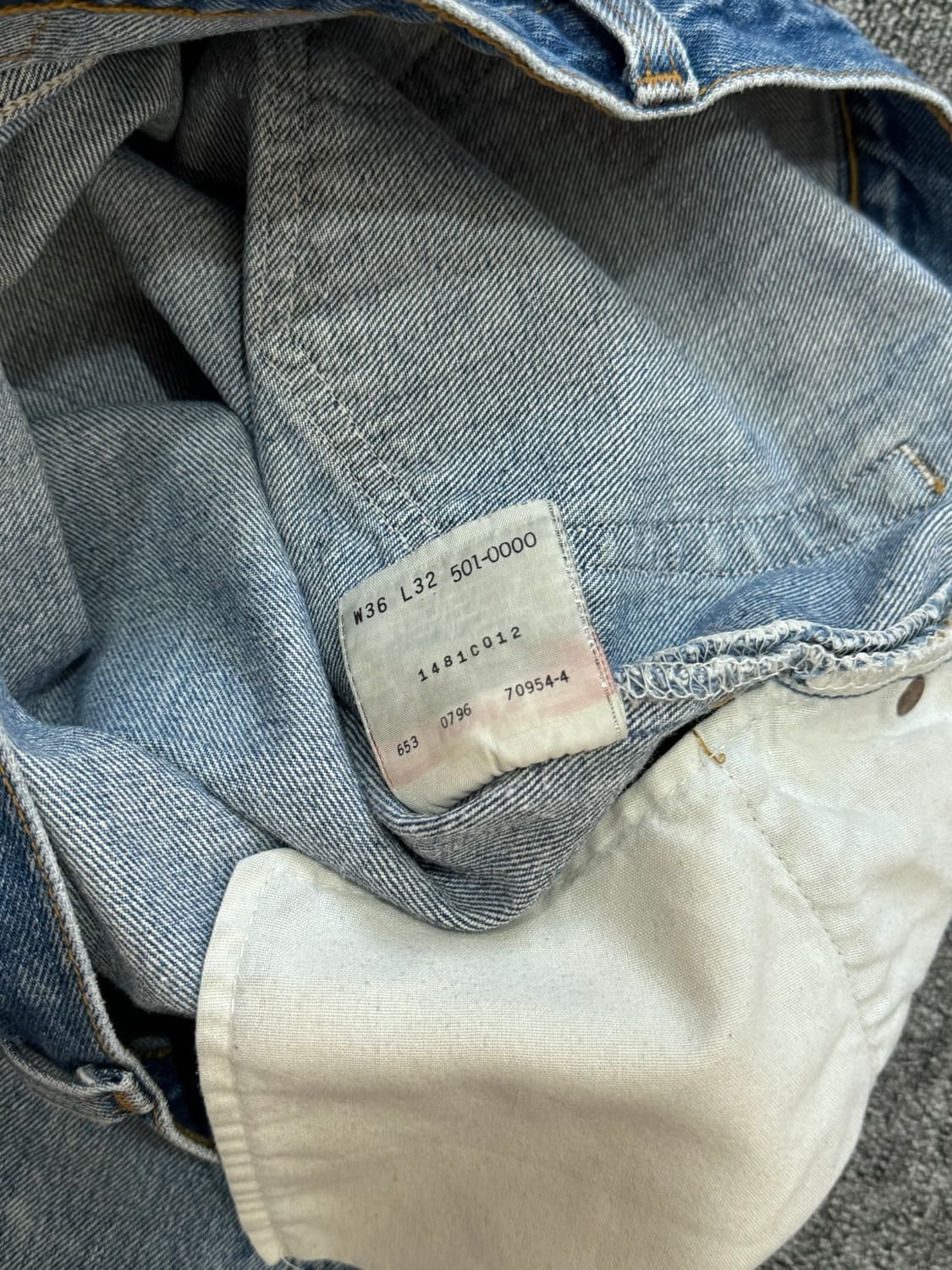 90s 리바이스 501xx USA 데님 빈티지 미디엄블루 36 상품이미지7