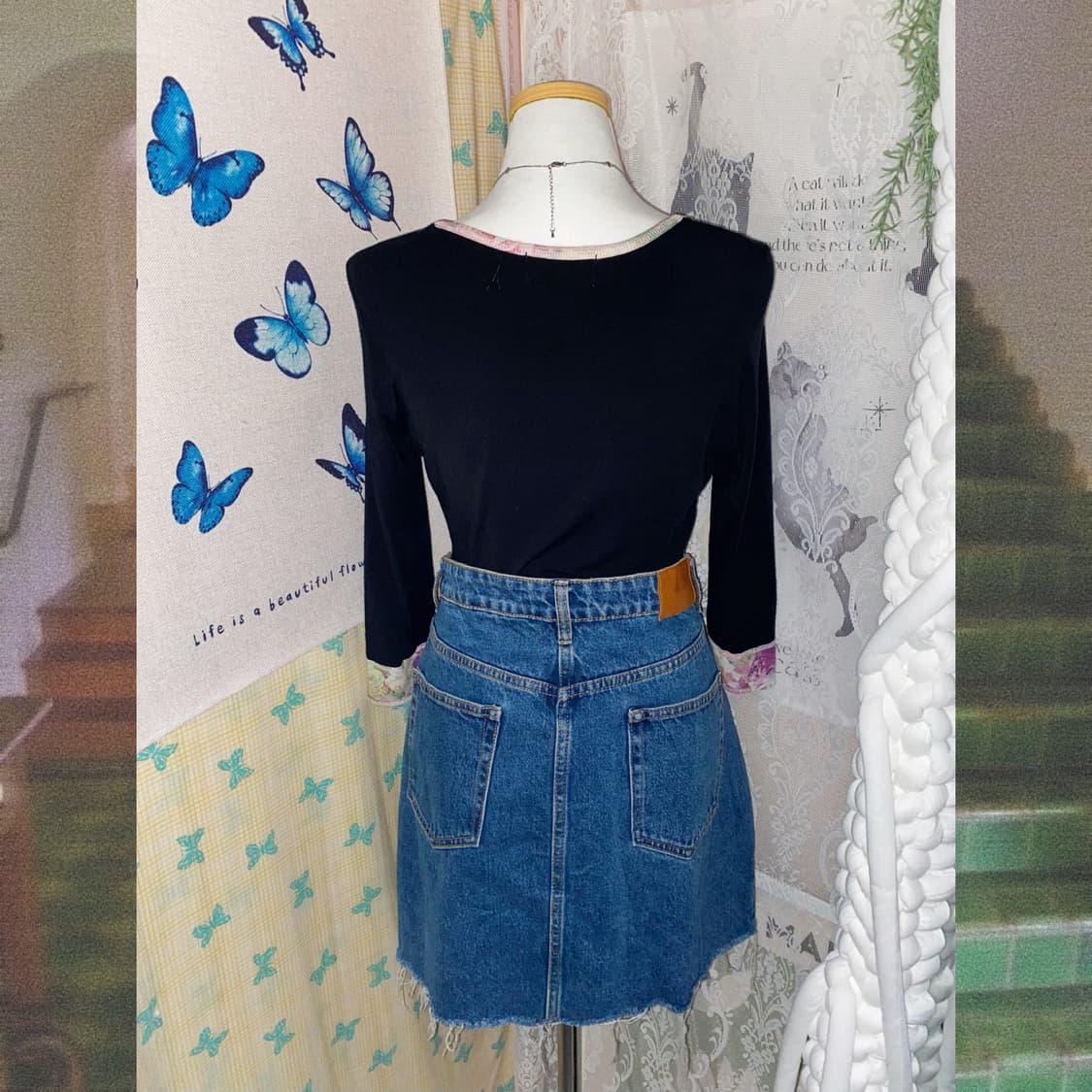 중청 데님 미니 스커트 상품이미지4