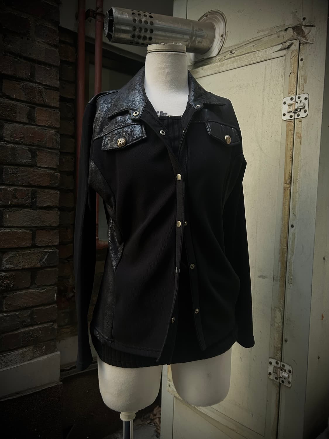 *rare design* 2000s 락시크 블랙 레이어드 자켓 상품이미지5