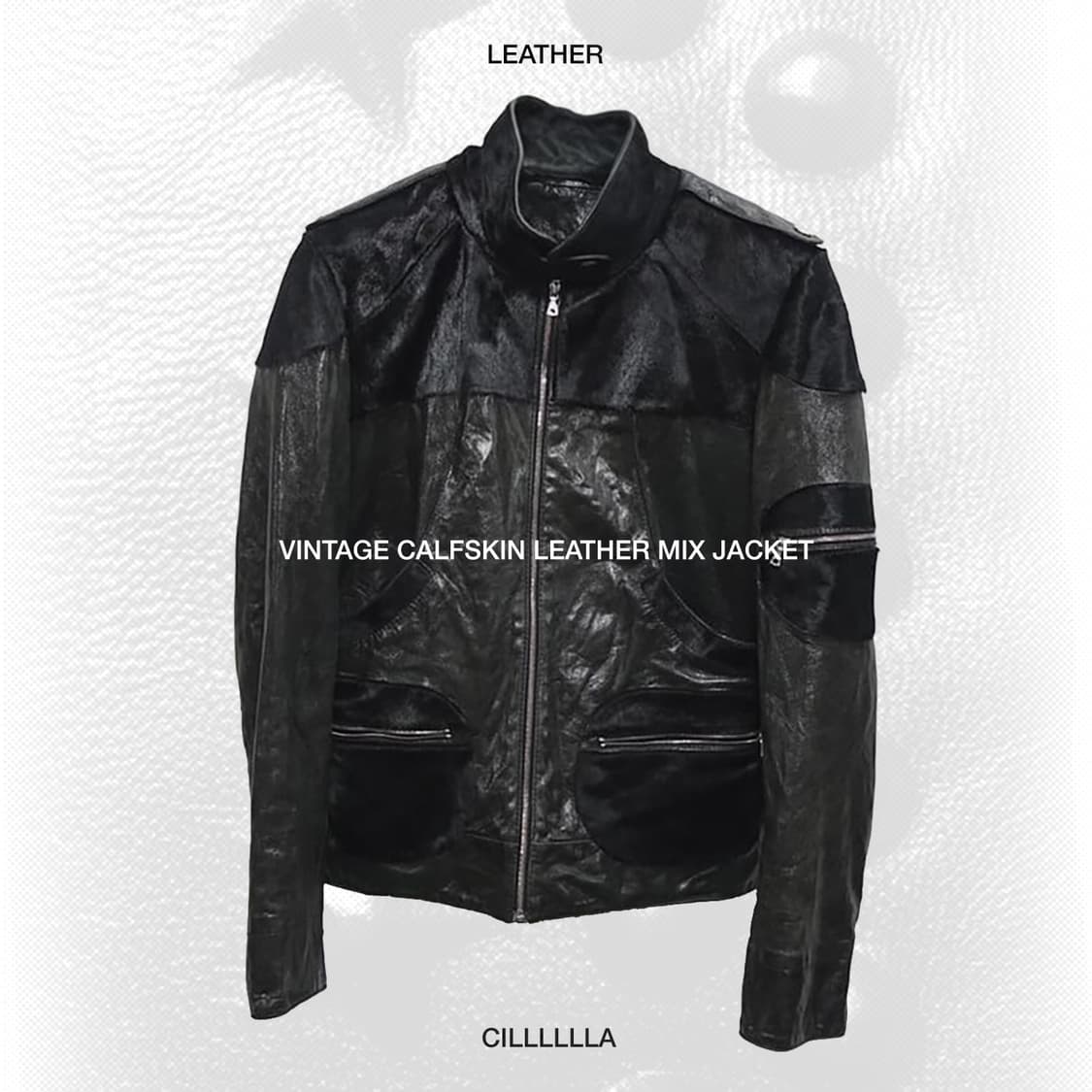 [55-66] 빈티지 송치 퍼 레더 믹스 자켓 상품이미지1