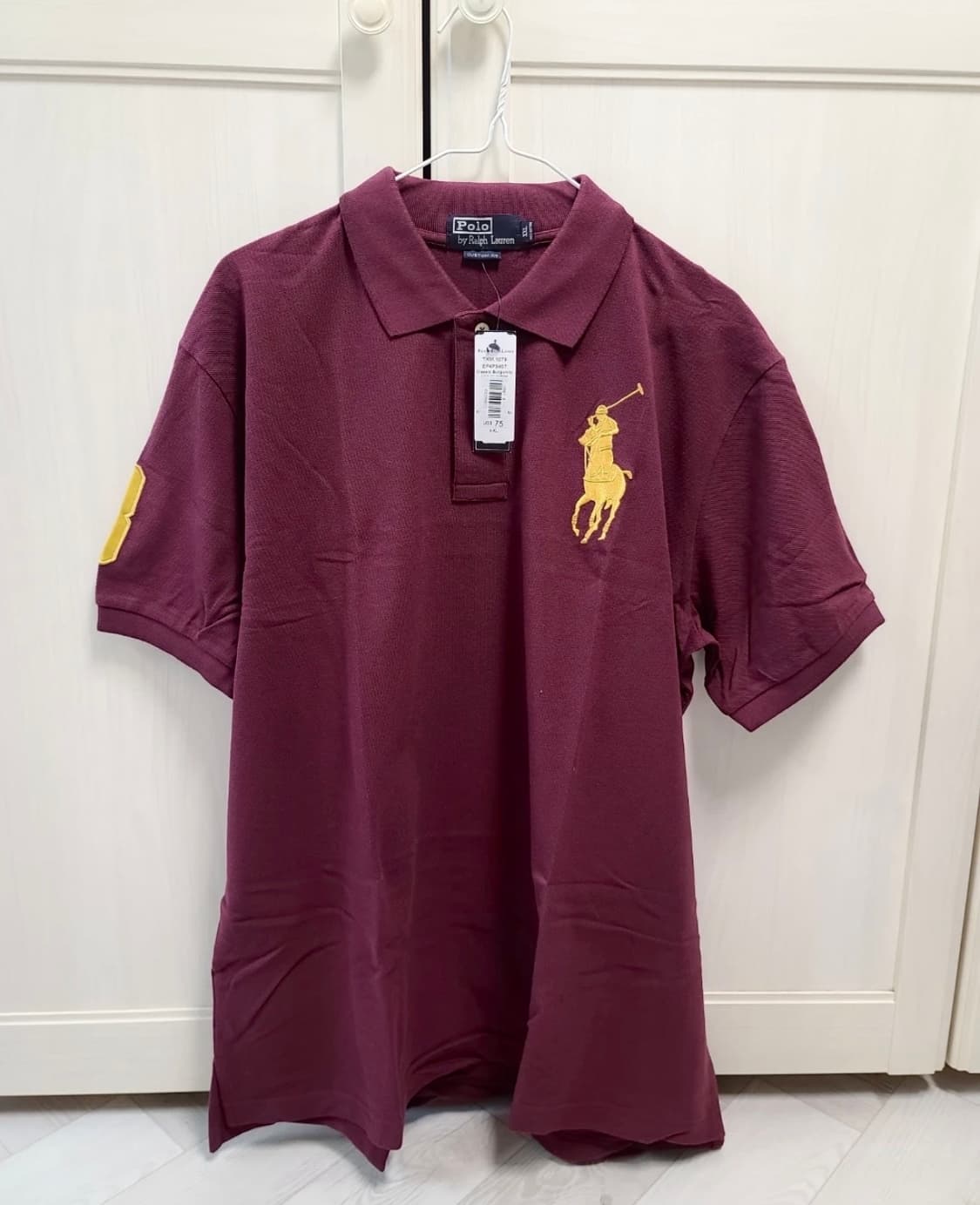 [2XL] 폴로 랄프로렌 빅포니 카라티 버건디 새상품 상품이미지1