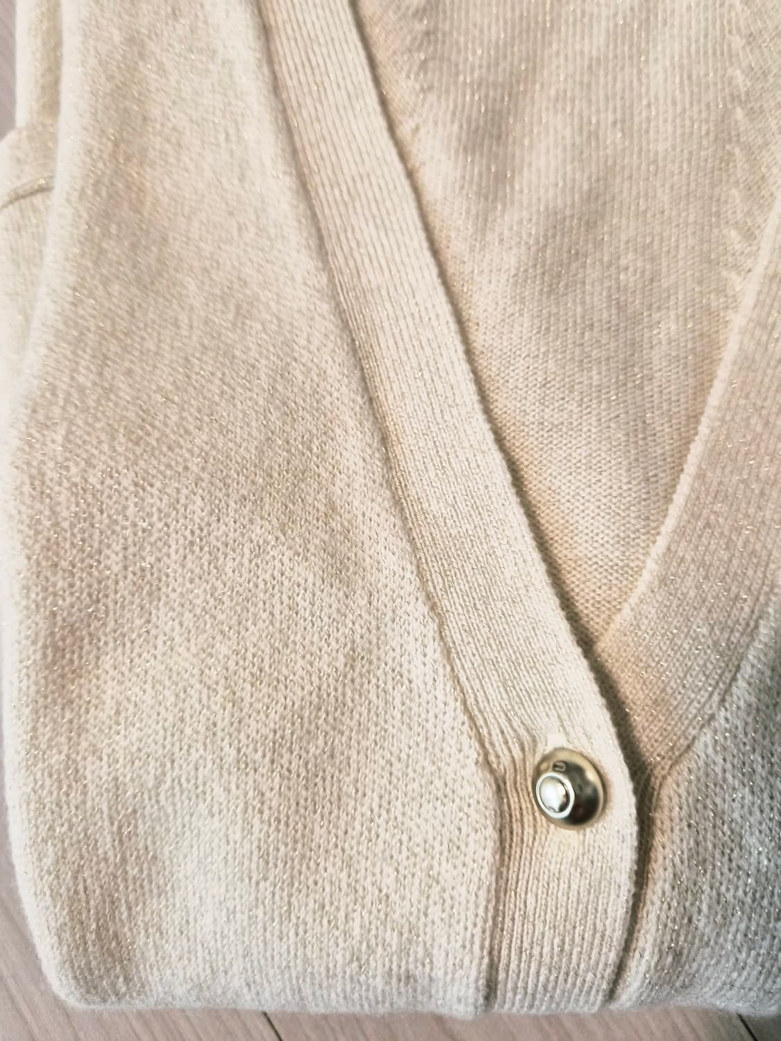 (고급소재) 이탈리아 보르고세시아 원사 캐시미어 가디건 - 아이보리 상품이미지4