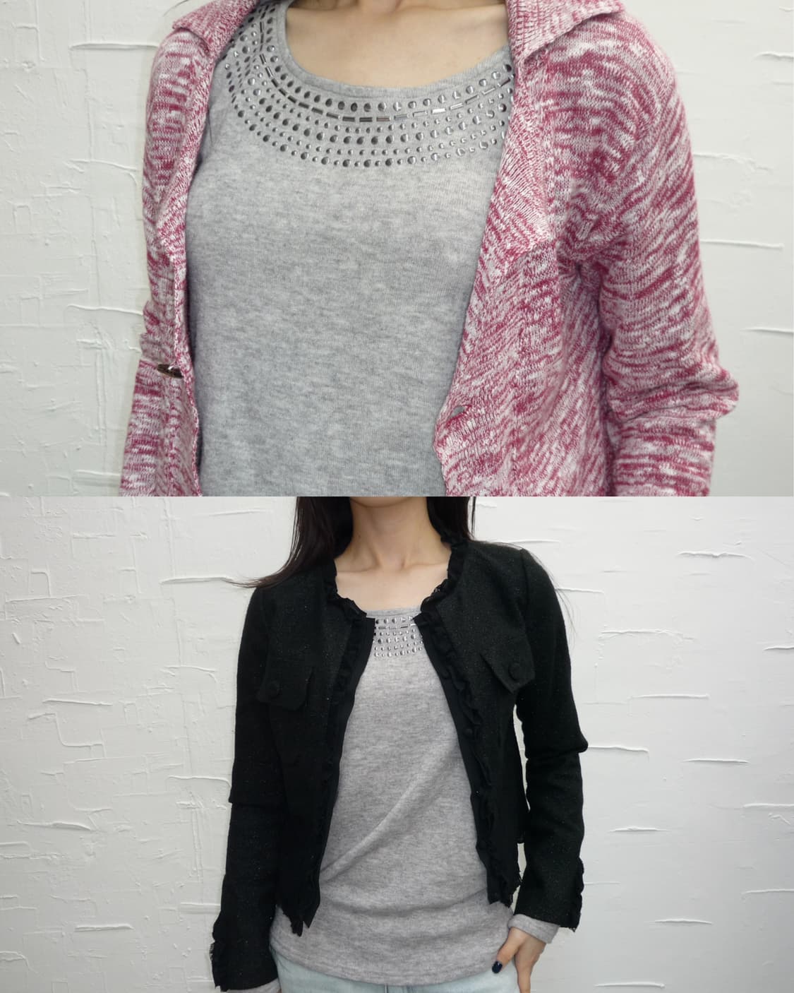 grey stud knit 상품이미지2